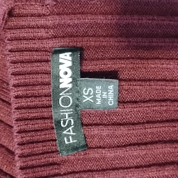 Fashion Nova Hold Me Closer Sweater Legging Set - Burgundy, Size: XS - Picture 14 of 14